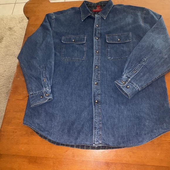 Banana Republic Men's XL‎ Denim Shacket Quilted Lined Heavy Cotton Jacket Blue - Picture 6 of 12